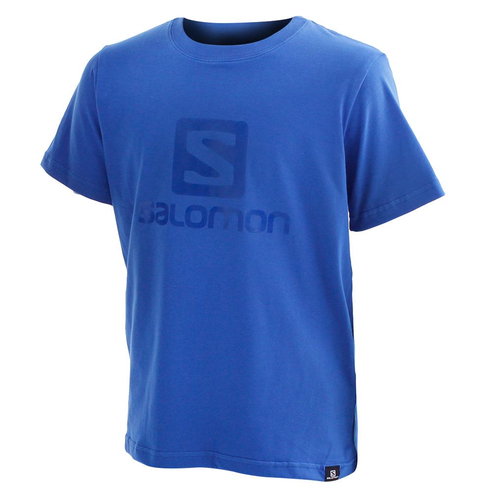 SALOMON ACHIEVE SS B Philippines - Kids' Tee Shirt - Blue | 605829-ECQ